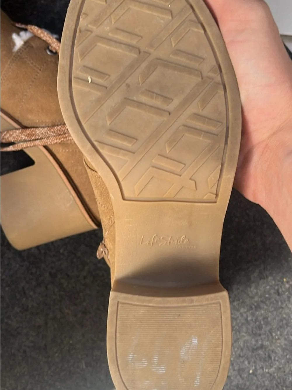 Velocity Kids Tan Faux-Shearling Lace-Up Boots